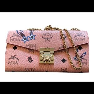 MCM Coated Canvas Crossbody Wallet Star Eyed Bunny